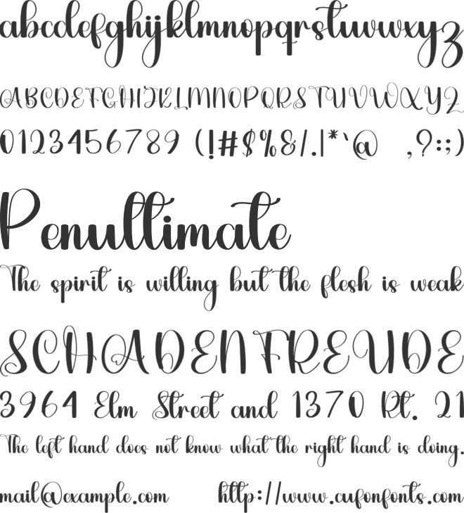Angeles font preview