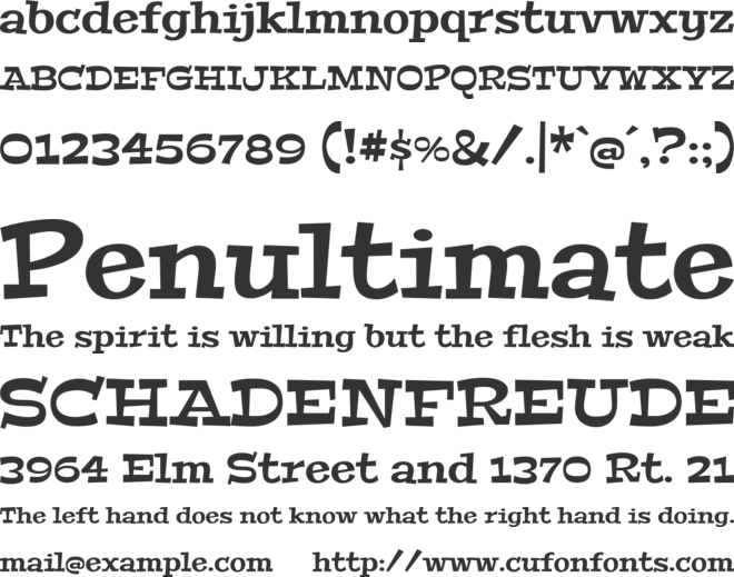 Peralta font preview