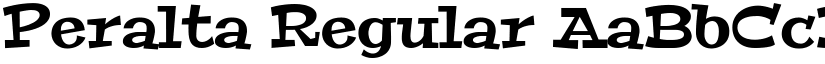 Peralta Regular font