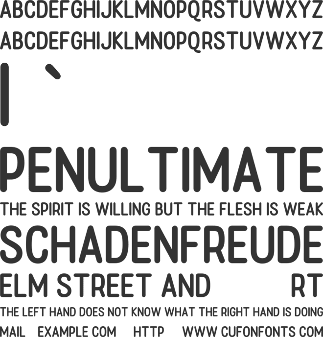 Tailspinny font preview