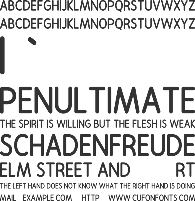 Furberry font preview