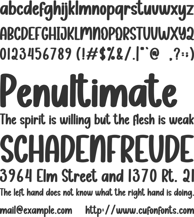 Sleighs font preview