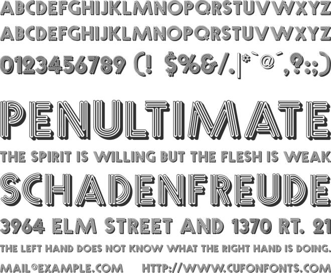 Multistrokes font preview