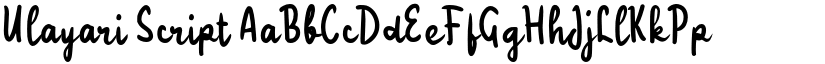 Ulayari Script font