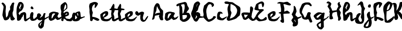 Uhiyako Letter font