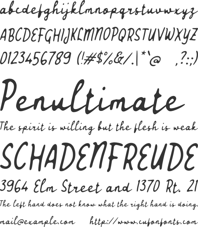 Udara Pagi font preview