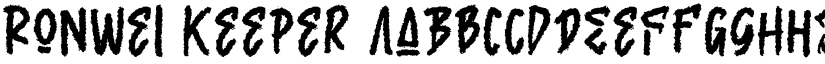 Ronwel Keeper font