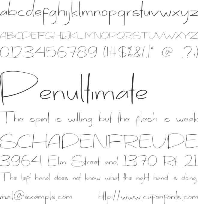 Sympathism font preview