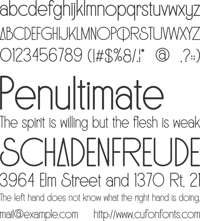 Beconea Defalos font preview