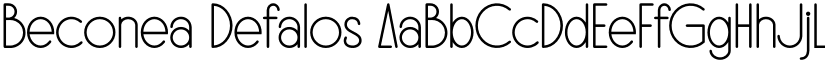 Beconea Defalos font