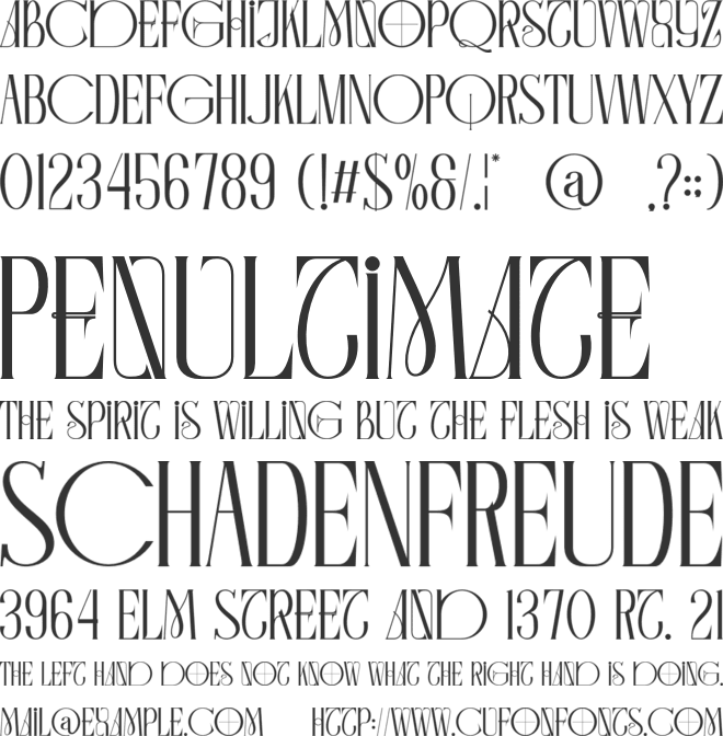Fasdeco font preview