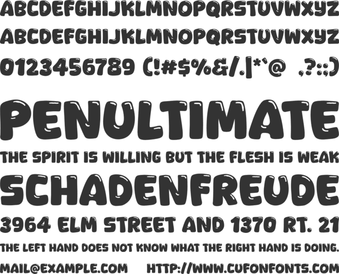 Orange Gummy font preview