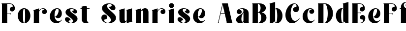 Forest Sunrise font