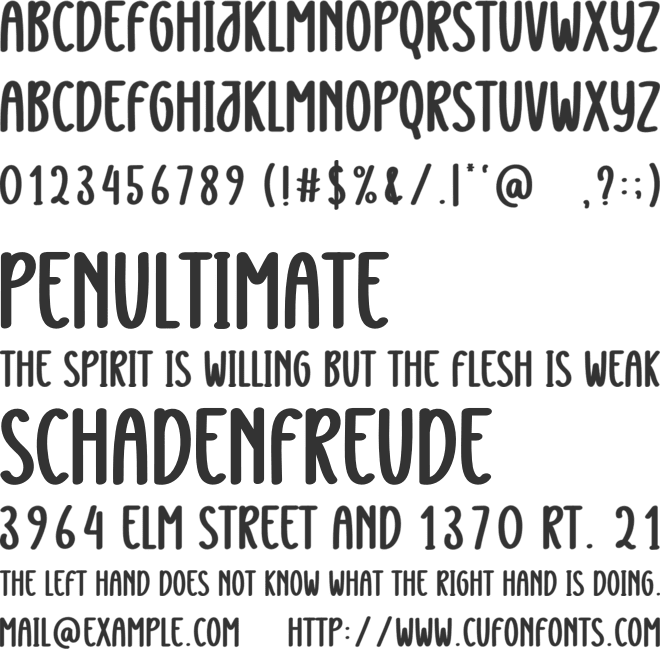 Snowy Christmas font preview