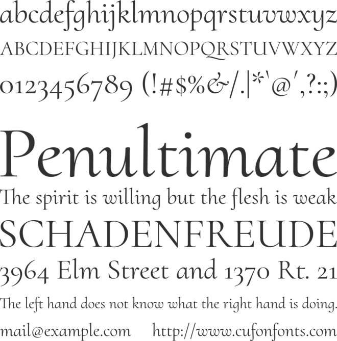 Cormorant Upright font preview