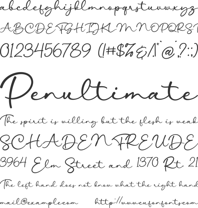 Gillagen font preview