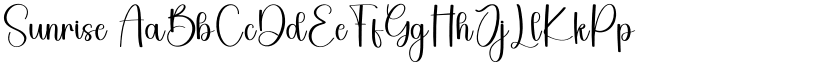 Sunrise font