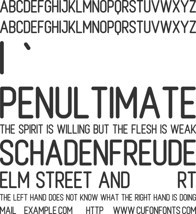 Moriethy Round font preview