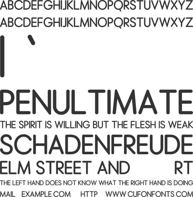 Enlivened Round font preview
