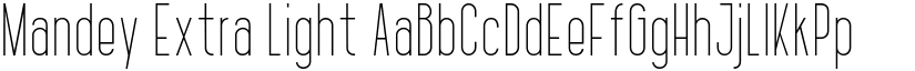 Mandey Extra Light font