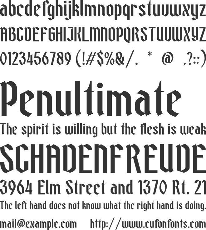 Bright Horse font preview