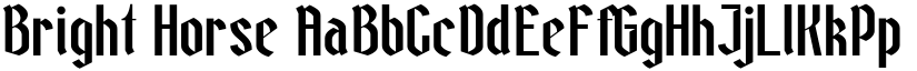 Bright Horse font