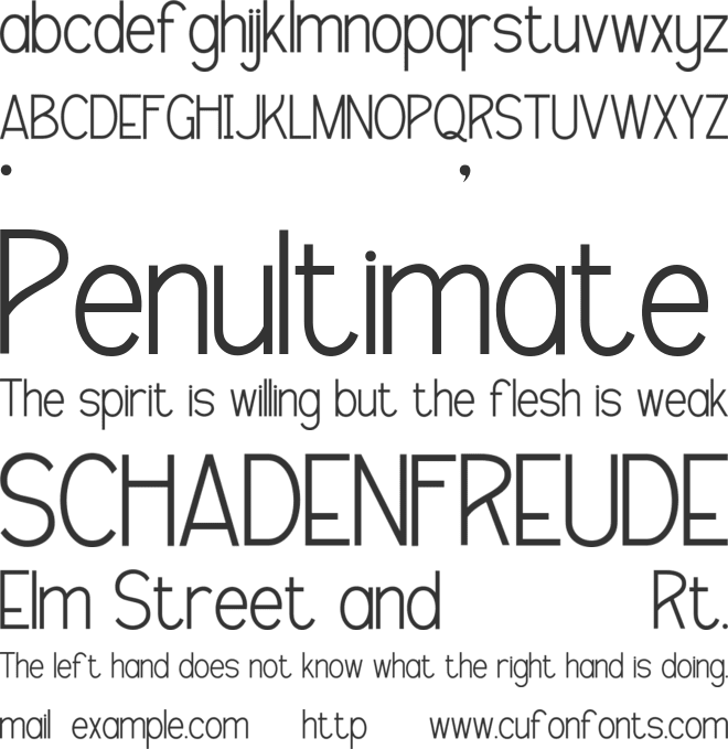 DERMOSO font preview