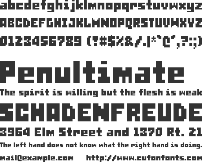 Bitrimus font preview