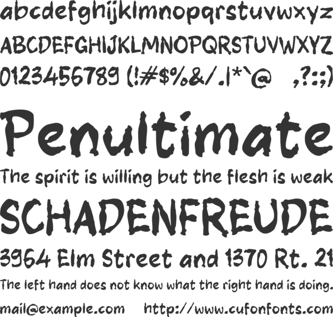 Ubistra font preview