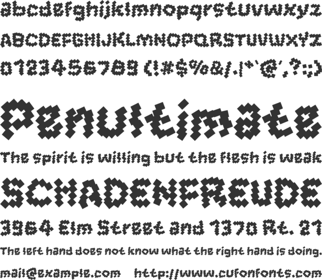 Toony Bounce Kids font preview