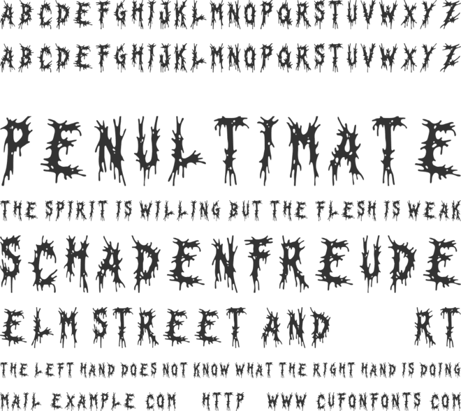 Sludgeborn font preview