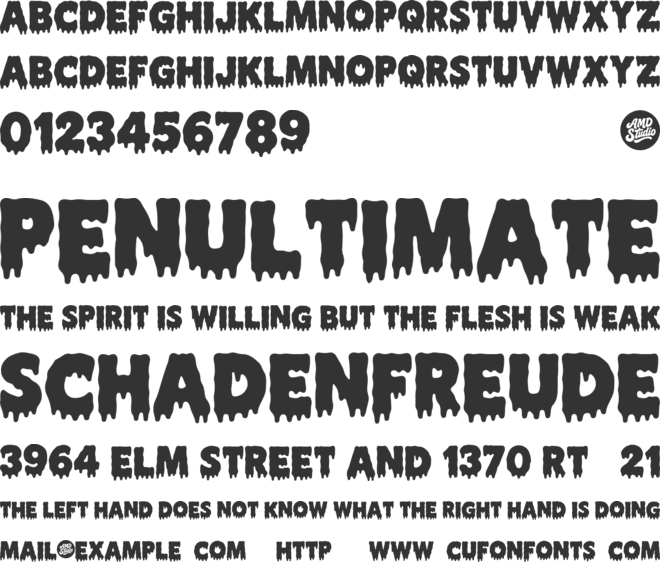 Cream Scream font preview