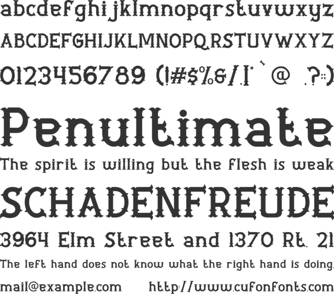 Classic Engrave font preview