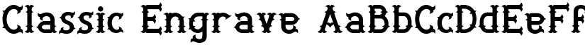 Classic Engrave font