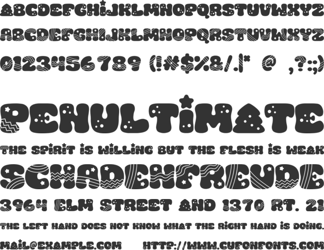 Christmas Grooves font preview