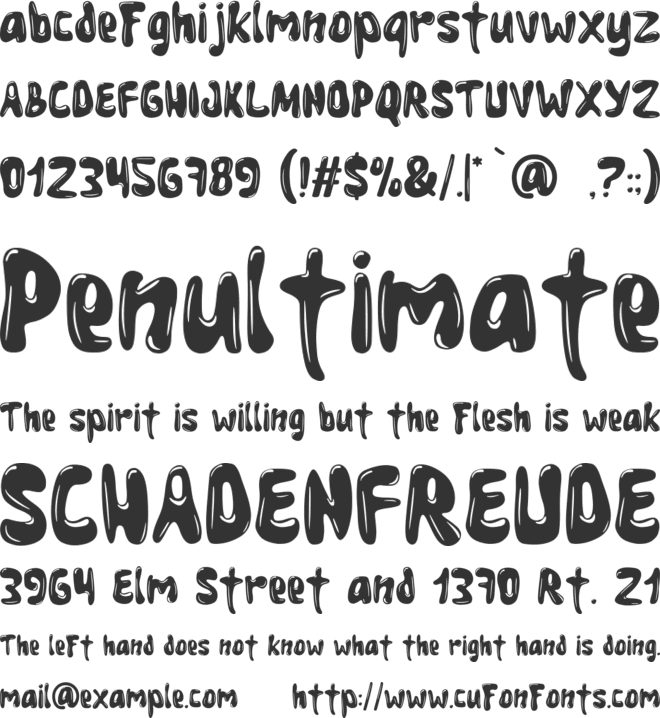 Bouncy Balloon font preview