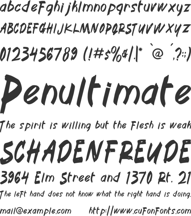 Blaze Brush font preview