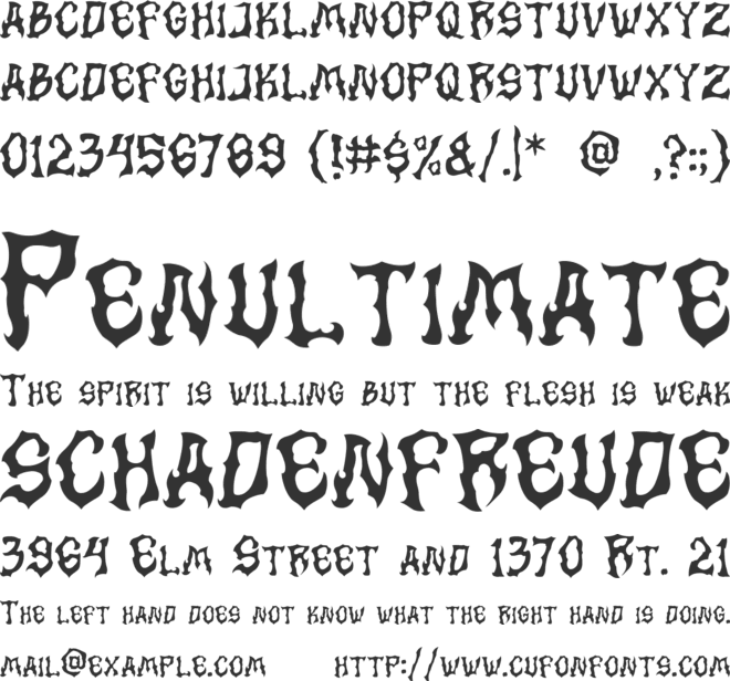 Black Chant font preview