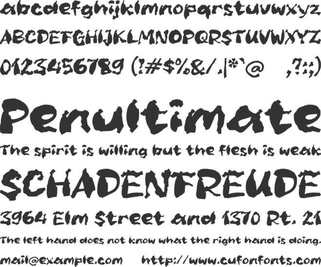 Ugrikan font preview