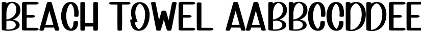 Beach Towel font