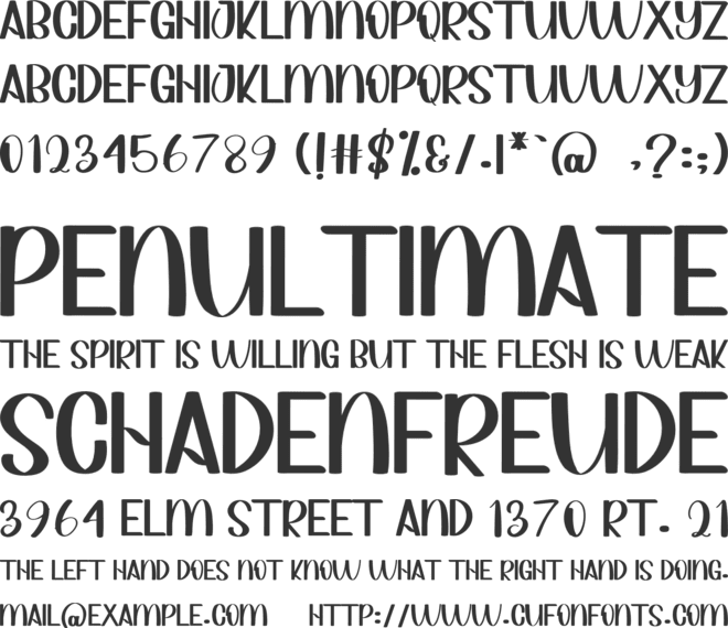 Grinches font preview