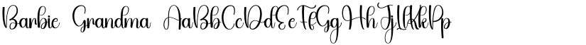 Barbie Grandma font