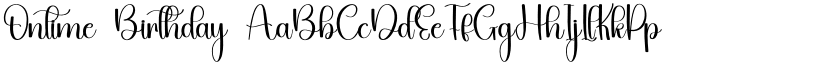 Ontime Birthday font