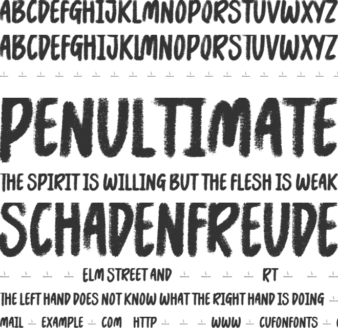 Thug Land font preview