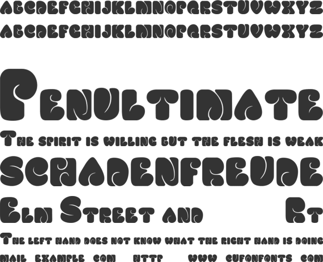 Fatso Caps font preview