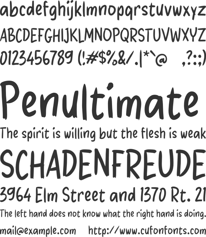 Ubagian font preview