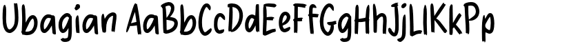 Ubagian font
