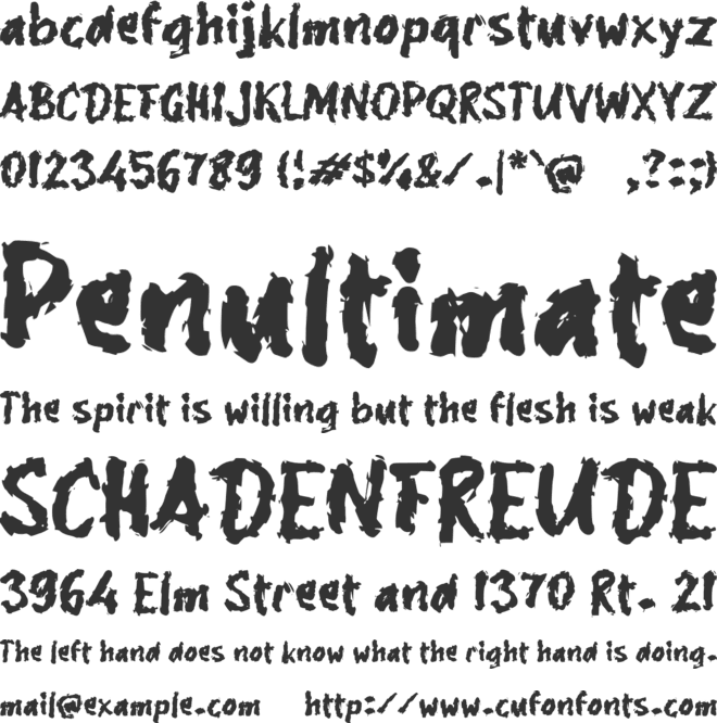 Urangae font preview