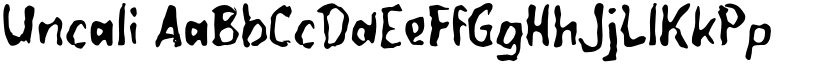 Uncali font