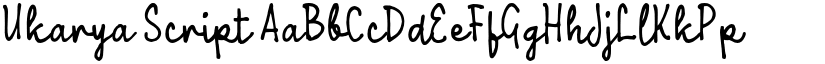 Ukarya Script font